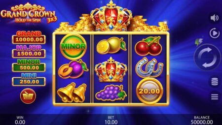 3×3 Grand Crown Hold the Spin Slot Review: Royalty Meets 3,000x Jackpot Potential